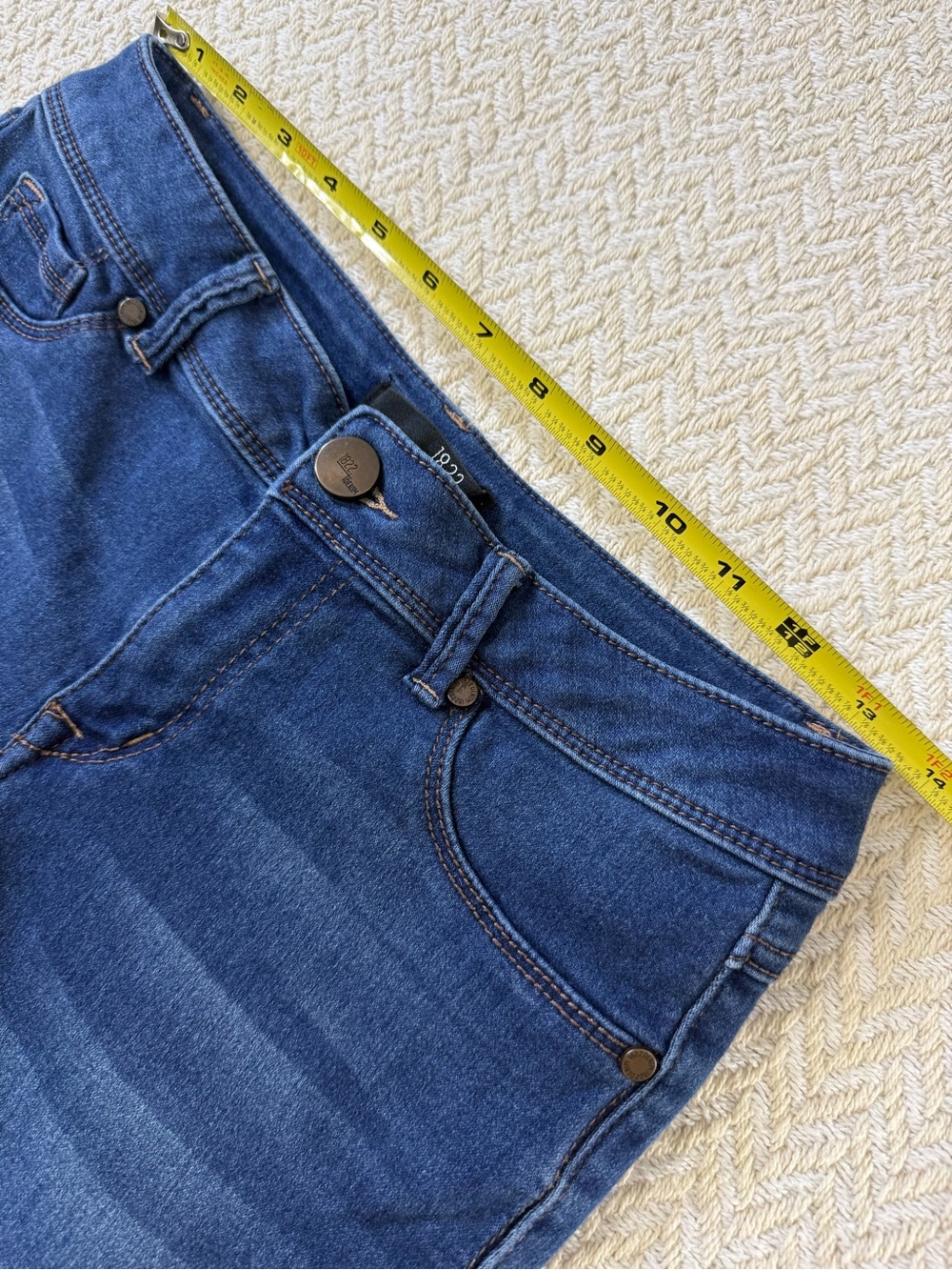 1822 Denim Mid Rise Butter Skinny Jeans Blue Womens Size 29 - Picture 10 of 13